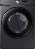 Samsung - 7.5 Cu. Ft. Stackable Electric Dryer with Sensor Dry - Black Stainless Steel - DVE45T6000V