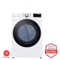LG - 7.4 Cu. Ft. Smart Electric Dryer with TurboSteam® and Built-In Intelligence - White - DLEX4000W