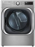 LG - 29 in. 9.0 Cu. Ft. Mega Capacity Smart Front Load Gas Dryer with TurboSteam™ & Built-In Intelligence - Black Steel - DLGX8981V