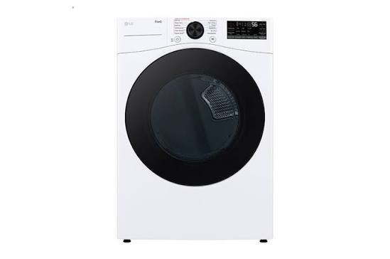LG - 7.4 Cu. Ft. Smart Electric Dryer with TurboSteam® and Built-In Intelligence - White - DLEX4080W