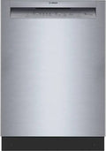 Bosch - 300 Series 24 in. Front Control Smart Built-In Dishwasher with 3rd Rack & PrecisionWash® - Stainless Steel - SHE43DM5N