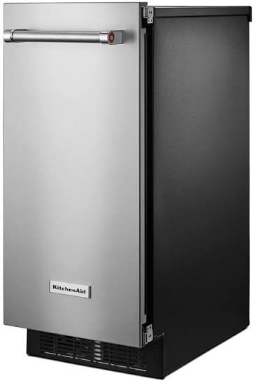 KitchenAid - 15 in. 22.8-Lb. Built-In or Freestanding Clear Ice Maker - Stainless Steel - KUIX535HPS