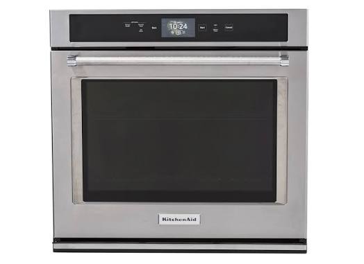 KitchenAid - 5.0 Cu. Ft. Smart Built-In Single Electric Convection Wall Oven with Smart Oven+ - Stainless Steel - KOSE900HSS