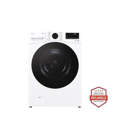 LG - 4.5 Cu. Ft. High-Efficiency Smart Front Load Washer with TurboWash® 360°, Steam and Built-In Intelligence - White - WM4080HWA