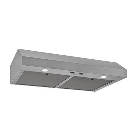 Broan-NuTone - 42 in. Glacier Under-Cabinet Range Hood with 350 CFM, 2-Speed Fan & LED Lighting - Stainless Steel - GLA1423SS