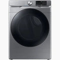 Samsung - 7.5 Cu. Ft. Stackable Electric Dryer with Sensor Dry - Black Stainless Steel - DVE45T6000V