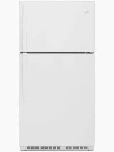 Whirlpool - 33 in. 20.5 Cu. Ft. Top-Freezer Refrigerator with Frameless Glass Shelves - White - WRT311FZDW