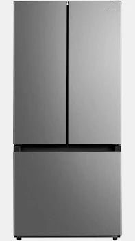 Midea - 30 in. 18.4 Cu. Ft. French Door Refrigerator with Bottom Freezer, Dual Crispers, Gallon Door Storage & Automatic Defrost - Stainless Steel - MRF18B4AST