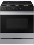 Samsung - 6.0 Cu. Ft. Bespoke Smart Slide-In Gas Range with Air Sous Vide and Air Fry - Stainless Steel - NSG6DG8500S