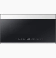 Samsung - 30 in. 2.1 Cu. Ft. BESPOKE Smart Over-the-Range Microwave with Sensor Cook, Wi-Fi & Auto Connectivity - White Glass - ME21DB630012AA