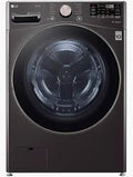 LG - 7.4 Cu. Ft. Smart Electric Dryer with TurboSteam® and Built-In Intelligence - Black Steel - DLEX4000B