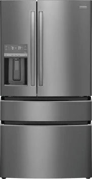 Frigidaire Gallery - 36 in. 21.5 Cu. Ft. 4-Door French Door Counter-Depth Refrigerator with Custom-Flex Temp Drawer, TwinTech Cooling & External Ice/Water - Smudge-Proof Stainless Steel - GRMC2273CF06