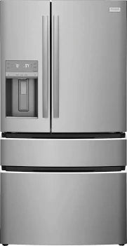 Frigidaire Gallery - 36 in. 21.5 Cu. Ft. 4-Door French Door Counter-Depth Refrigerator with Custom-Flex Temp Drawer, TwinTech Cooling & External Ice/Water - Smudge-Proof Stainless Steel - GRMC2273CF06