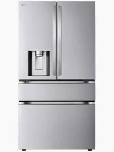 LG - 36 in. 25 Cu. Ft. Smart Counter-Depth MAX 4-Door French Door Refrigerator with Full-Convert Drawer - PrintProof Stainless Steel - LF25G8330S