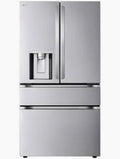 LG - 36 in. 25 Cu. Ft. Smart Counter-Depth MAX 4-Door French Door Refrigerator with Full-Convert Drawer - PrintProof Stainless Steel - LF25G8330S
