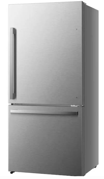Mora - 17.2 Cu. Ft. Counter-Depth Bottom-Freezer Refrigerator with LED Interior Lighting, Reversible Door & Energy Star - Stainless Steel - MRB172N6ASE
