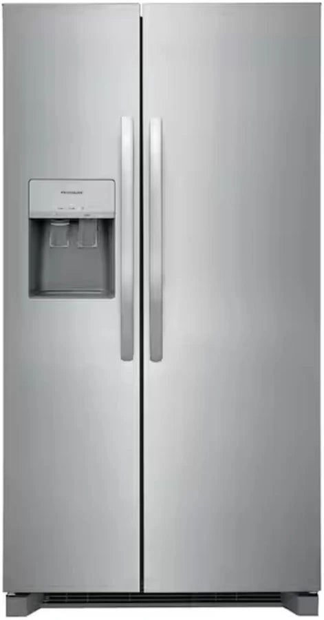 Frigidaire - 25.6 Cu. Ft. Standard-Depth Side-by-Side Refrigerator with EvenTemp Cooling, External Water & Ice Dispenser - Stainless Steel - FRSS2623ASN