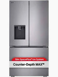 LG - 36 in. 26 Cu. Ft. Smart Counter-Depth MAX French Door Refrigerator with Tall Ice & Water Dispenser - Stainless Steel - LCFC26XSS/00