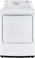 LG - 7.3 Cu. Ft. Ultra Large Capacity Rear-Control Gas Dryer with Sensor Dry, FlowSense™ & Wrinkle Care - White - DLG7001W