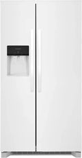 Frigidaire - 25.6 Cu. Ft. Standard-Depth Side-by-Side Refrigerator with EvenTemp Cooling, External Water & Ice Dispenser, PurePour Water Filter & Fresh Storage Crispers - White - FRSS2623AWG