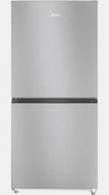 Midea - 23 Cu. Ft. Counter-Depth Bottom-Freezer Refrigerator with Built-In Ice Maker, Reversible Door & Pantry Drawer - Stainless Steel - MRB23D5AST