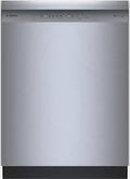 Bosch - 100 Series 24" Front-Control Smart Dishwasher with PrecisionWash, PureDry, AquaStop & Home Connect - Stainless Steel Anti-Fingerprint - SHE41CM5N/29