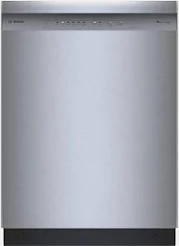 Bosch - 100 Series 24" Front-Control Smart Dishwasher with PrecisionWash, PureDry, AquaStop & Home Connect - Stainless Steel Anti-Fingerprint - SHE41CM5N/29
