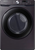 Samsung - 7.5 Cu. Ft. Front Load Gas Dryer with Sensor Dry, 10 Preset Cycles, 3-Way Venting & Smart Care - Brushed Black - DVG45T6000V
