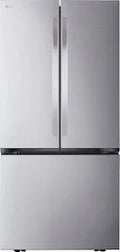 LG - 33 in. 20.8 Cu. Ft. Counter-Depth MAX 3-Door French Door Smart Refrigerator with Ice Maker - Stainless Steel - LF21G6200S