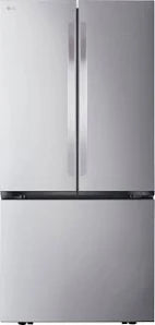 LG - 33 in. 20.8 Cu. Ft. Counter-Depth MAX 3-Door French Door Smart Refrigerator with Ice Maker - Stainless Steel - LF21G6200S