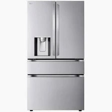 LG - 36 in. 29 Cu. Ft. Smart Standard-Depth MAX 4-Door French Door Refrigerator with Full-Convert Drawer & Dual Ice Maker - PrintProof Stainless Steel - LF29S8330S/01