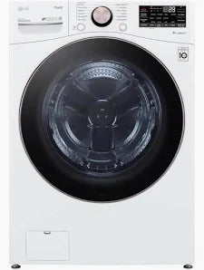 LG - 4.5 Cu. Ft. High-Efficiency Smart Front Load Washer with TurboWash® 360°, Steam and Built-In Intelligence - White - WM4080HWA