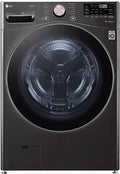 LG - 4.5 Cu. Ft. Ultra Large Capacity Smart Front Load Washer with TurboWash™ 360°, Steam, AI Wash & ThinQ® Wi-Fi - Black Steel - WM4000HBA