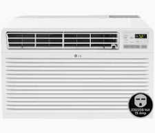 LG - 18,000 BTU Smart Wi-Fi Window Air Conditioner for Rooms up to 1,000 Sq. Ft. - 208/230V - White - LW1821ERSM