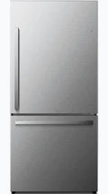 Mora - 31 in. 17.2 Cu. Ft. Counter-Depth Bottom-Freezer Refrigerator with Reversible Door, Full-Width Pantry & LED Lighting - Stainless Steel - MRB172N6ASE