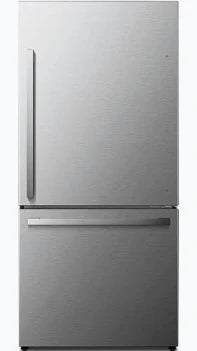 Mora - 31 in. 17.2 Cu. Ft. Counter-Depth Bottom-Freezer Refrigerator with Reversible Door, Full-Width Pantry & LED Lighting - Stainless Steel - MRB172N6ASE