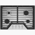 Whirlpool - 36 in. Built-In Gas Cooktop with 5 Burners and EZ-2-Lift Hinged Cast-Iron Grates - Stainless Steel - WCGK7036PS