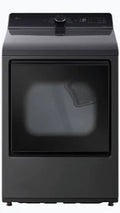LG - 7.3 Cu. Ft. Ultra Large Capacity Rear-Control Electric Dryer with EasyLoad™, AI Sensing, TurboSteam™ & ThinQ® Smart Technology - Matte Black - DLEX8600BE