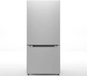 Midea - 18.7 Cu. Ft. Garage-Ready Bottom-Freezer Refrigerator with Frost-Free Cooling, Reversible Door & LED Lighting - Stainless Steel - MRB19B7AST