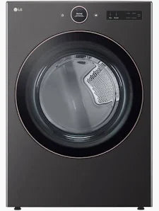 LG - 27 in. 7.4 Cu. Ft. Smart Front Load Electric Dryer with AI Sensor Dry & TurboSteam™ - Black Steel - DLEX6500B