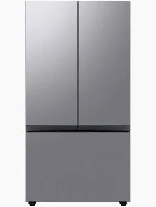 Samsung - 36 in. 24 Cu. Ft. BESPOKE Counter-Depth 3-Door French Door Refrigerator with Beverage Center & Dual Ice Maker - Fingerprint-Resistant Stainless Steel - RF24BB6600QL/AA