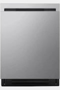 LG - 24" FlushFit Smart Top-Control Dishwasher with 1-Hour Wash & Dry, QuadWash Pro, TrueSteam & Dynamic Heat Dry - PrintProof Stainless Steel - LDNPH753S