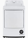 LG - 27 in. 7.3 Cu. Ft. Front Load Electric Dryer with Sensor Dry - White - DLE7000W