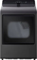LG - 7.3 Cu. Ft. Smart Electric Dryer with EasyLoad™, TurboSteam™, AI Sensing & Sensor Dry - Matte Black - DLEX8600BE