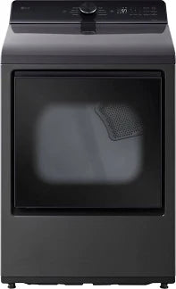 LG - 7.3 Cu. Ft. Smart Electric Dryer with EasyLoad™, TurboSteam™, AI Sensing & Sensor Dry - Matte Black - DLEX8600BE